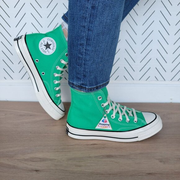 ⭐Converse Chuck Taylor All Star Hi Canvas 10 Womens Shoes Sneaker Green A08613F⭐ - Picture 2 of 13